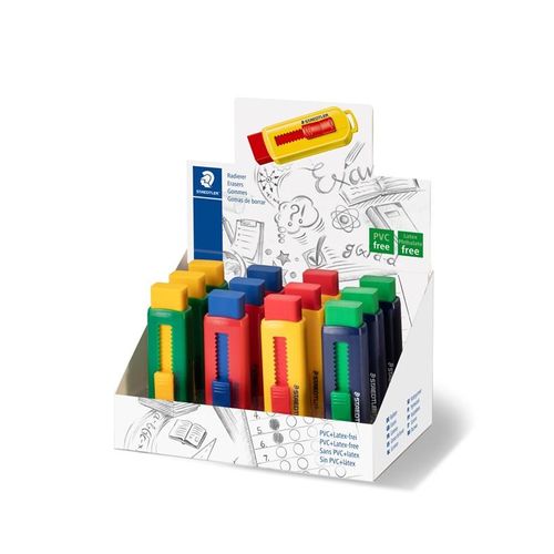 Staedtler Eraser with sliding plastic sleeve 12 pcs