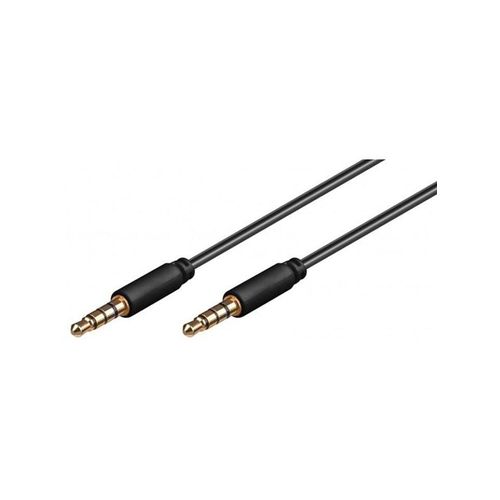 Pro MiniJack 3.5mm Slim 4P - Bk - 0.5m