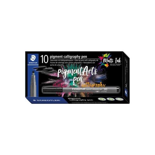 Staedtler pigment calligraphy pen 10 pcs warmgreymed