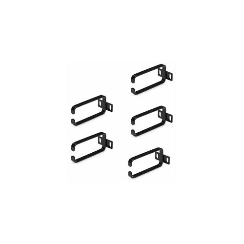 StarTech.com 5-Pack 1U Vertical Cable Management D-Ring Hooks Cable Manager For 19" Server Racks/Cabinets Network Rack Wire Organizers Cable Guide Rings - cable management ring (vertical) - 1U