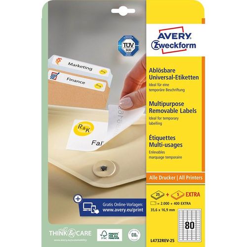 Avery Removable labels white