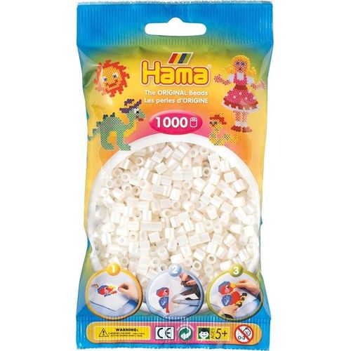 Hama Beads - Pearl White 1000 pcs