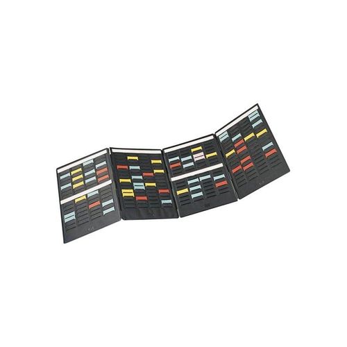 Nobo Mini - card planner board - 16 slots x 3 columns - black
