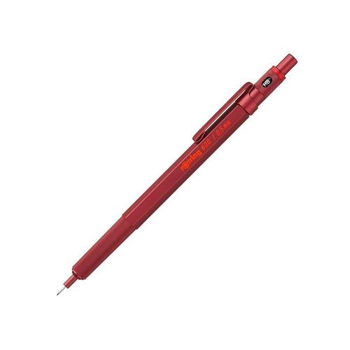 Rotring rOtring 600 Druckbleistift | 0,5 mm | Rot | Ergonomisches Vollmetallgehäuse
