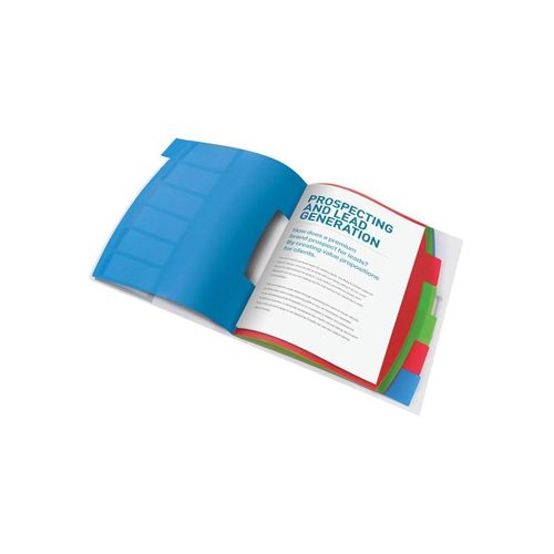 Esselte Vivida - classification folder - 6 parts - tabbed - white translucent