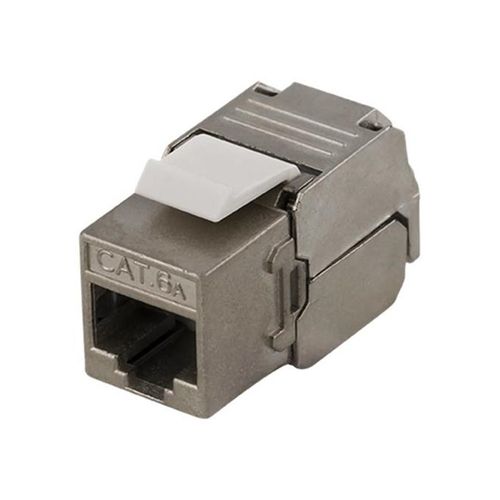 Deltaco MD-112 FTP Cat6a keystone connector shielded 22-26AWG "Tool-free"