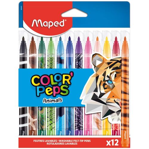 Maped Color'Peps Animals Felt-pens x12