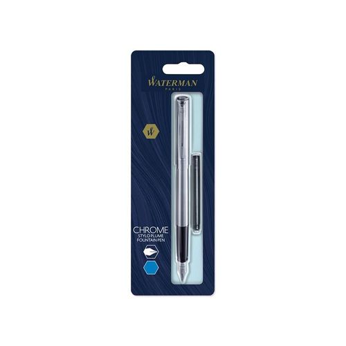 Waterman Allure Füllfederhalter | Edelstahl | Feine Feder | Blaue Tinte