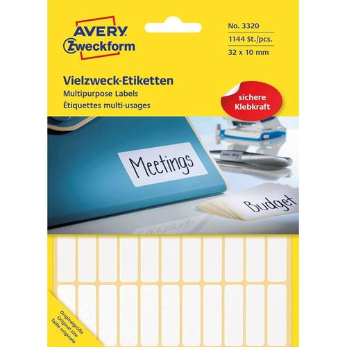 Avery Labels for handwriting permanent white
