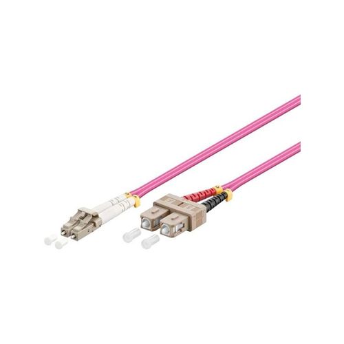 Pro Fiber Optical LC - SC OM4 - 3m - Rot - 3m
