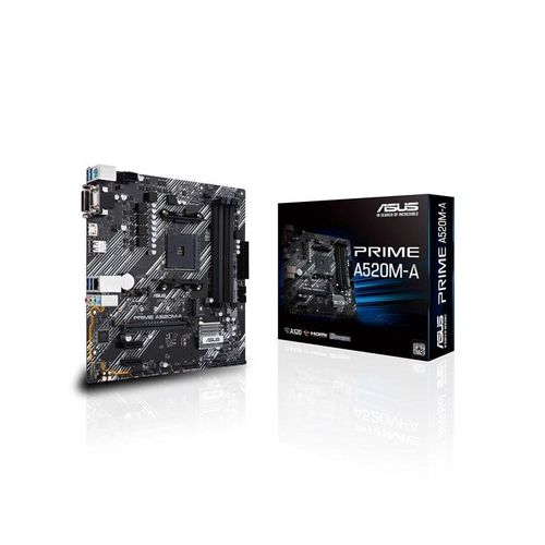 ASUS PRIME A520M-A II/CSM Mainboard - AMD A520 - AMD AM4 socket - DDR4 RAM - Micro-ATX