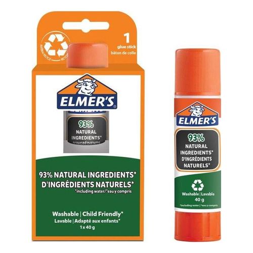 Elmer's ökologische Klebestifte | 93 % natürliche Inhaltsstoffe | 100 % recyceltes Plastik | 40 g | 1 Stück