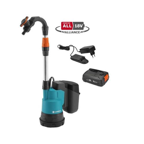 Gardena Battery Rain Water Tank Pump 2000/2 Li-18 ready-to-use Set