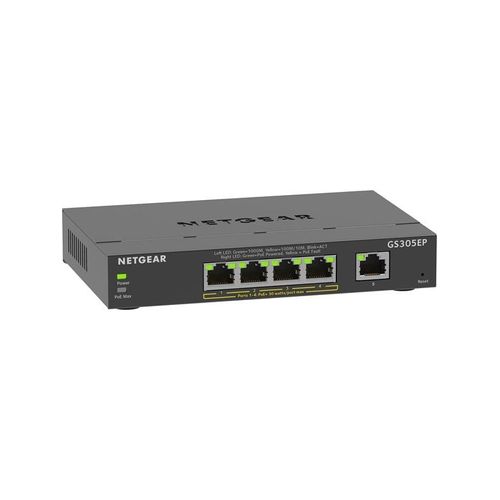 Netgear GS305EP 5-Port Gigabit Ethernet Plus PoE Switch (63W)