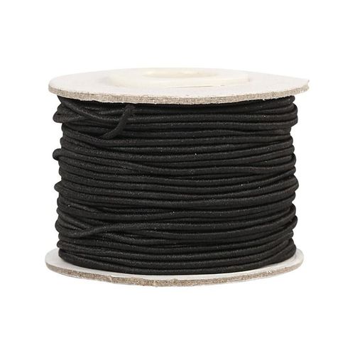 Creativ Company Elastic Thickness 1mm Black 25m