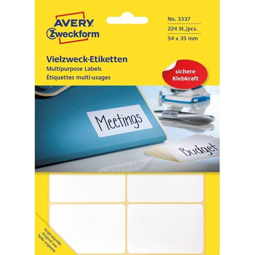 Avery Labels for handwriting permanent white