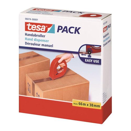 tesa Hand dispenser for packaging tape 38mm Red