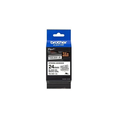 Brother Tape brother 24 mm black/white tze-s251 strong adhesive