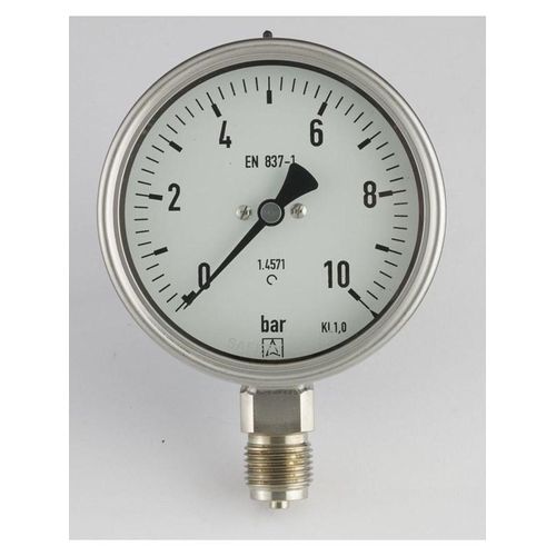 Erik Færgemann Chemical pressure gauge 12 x ø100 0-6 bar low mounted with g
