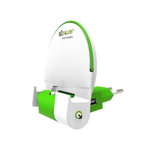 Q2Power Dock and charge powerbank EU type C Powerbank (Akku) - Weiß - 2000 mAh