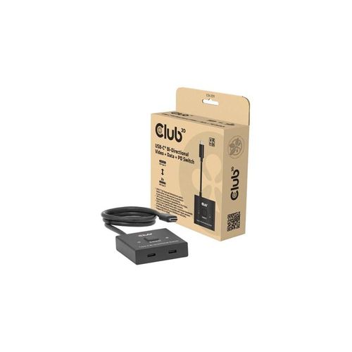 Club 3D CSV-2511 - video switch - bi-directional + data + PD - 2 ports