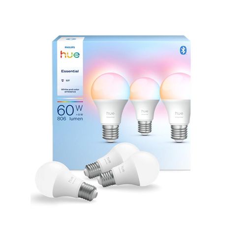 Philips Hue Essential A60 - E27 smart bulb - 806 lm - 8W - 3 pack