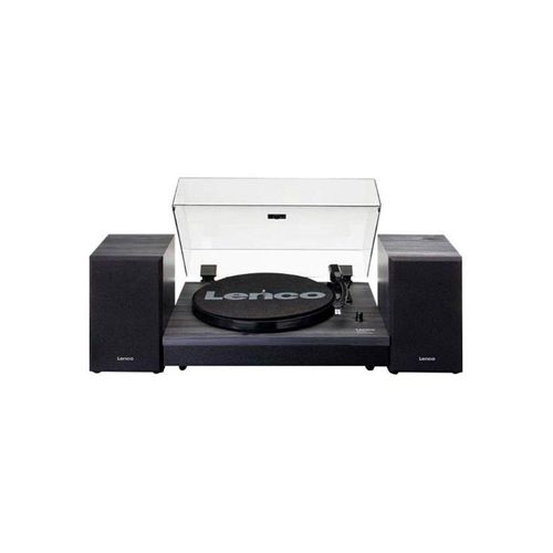 Lenco LS-300WD - Record Player with Bluetooth® and two separate speakers - Black - Plattenspieler Schwarz