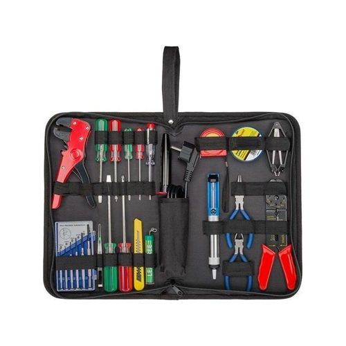 Fixpoint Tool bag with soldering set - 20-piece tool set in