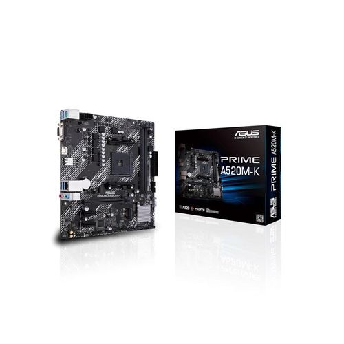 ASUS PRIME A520M-K Mainboard - AMD A520 - AMD AM4 socket - DDR4 RAM - Micro-ATX