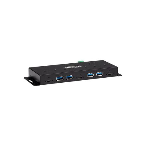 Eaton series 7-Port Industrial-Grade USB 3.1 Gen 2 Hub - 10 Gbps 4 USB-A & 3 USB-C 15 kV ESD Immunity Metal Housing TAA USB-Hubs - 7 - Schwarz