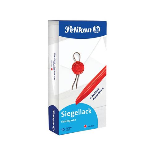 Pelikan Siegellack Packlack, rot, Schachtel mit 10 Stangen