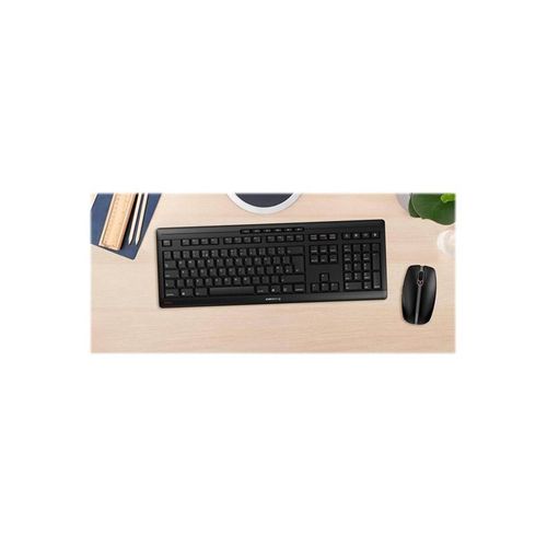 Cherry STREAM DESKTOP - Tastatur & Maus Set - Französisch - Schwarz