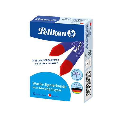 Pelikan Wachs-Signierkreide für glatte Untergründe Schachtel mit 12 Stück Rot