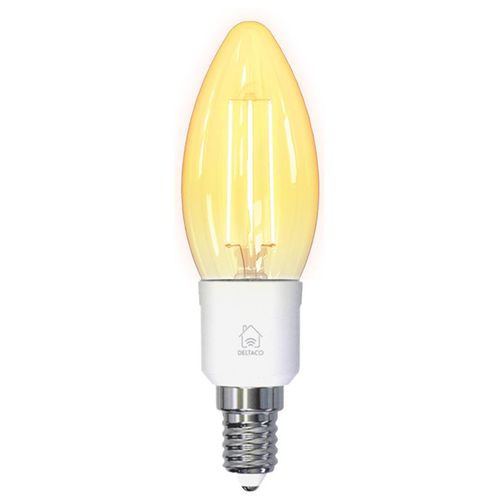 Deltaco SMART HOME LED filament lamp E14 WiFI 2.4GHz 4.5W 400lm dimmable 220-240V white