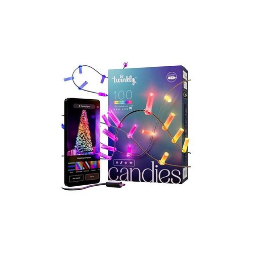 Twinkly Candies - string lights - LED x 100 - 7 W - RGB light - candle - transparent
