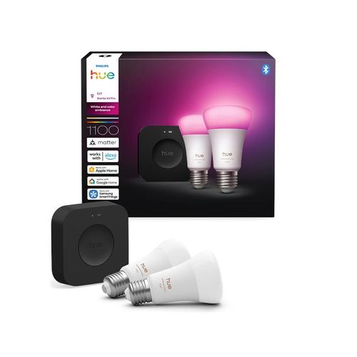 Philips Hue Starter kit: 2 E27 color-capable smart bulbs + Bridge Pro