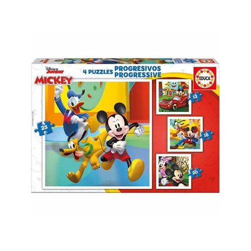 Educa 12-16-20-25 Progressive Mickey & Friends