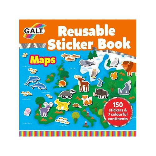 Galt Reusable Sticker Book - Maps