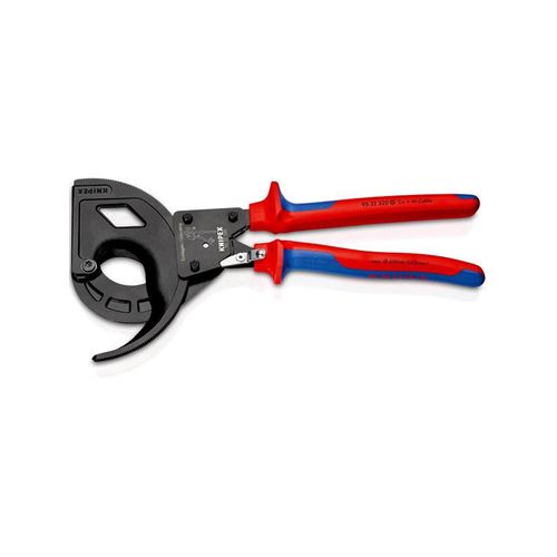 KNIPEX Kabelschneider, (Ratschenprinzip, Dreigang)