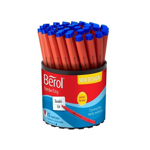 Berol Schreibstifte, 0,7mm, runde Form, 42er Pack, Blau