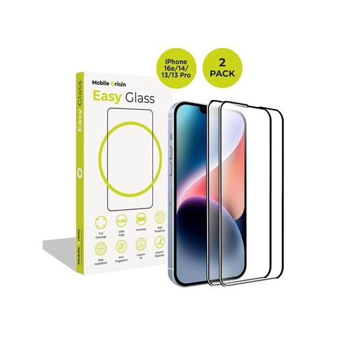 Mobile Origin EasyGlass iPhone 16e/14/13/13 Pro 2 pack