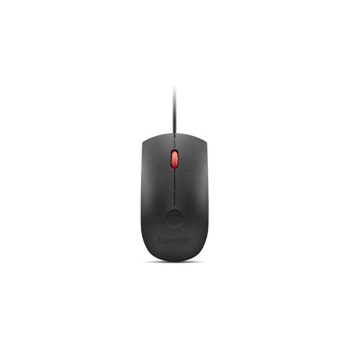 Lenovo - mouse - USB - black red - Maus (Rot)