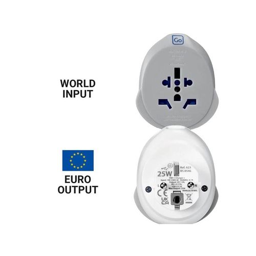 Go Travel Welt - EU USB-C Adapter + (25W)