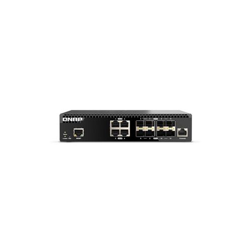 QNAP QSW-M3212R-8S4T Half-width Rackmount Full 10GbE L2 managed switch (8x 10GbE SFP+ / 4x 10GbE RJ45)