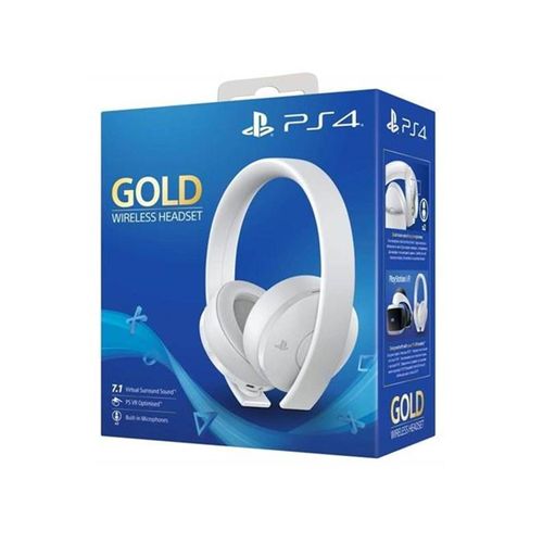 Sony PS4 New Official Gold Wireless Headset 7.1 White - Wireless Headset - Sony PlayStation 4