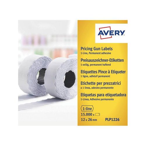 Avery Labels on roll for 1 line pricing gun up to 8 digits permanent white