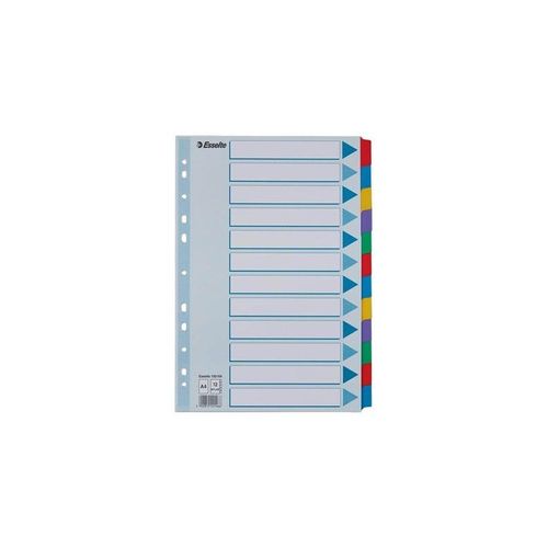 Esselte - divider - 12 parts - for A4 - tabbed - white
