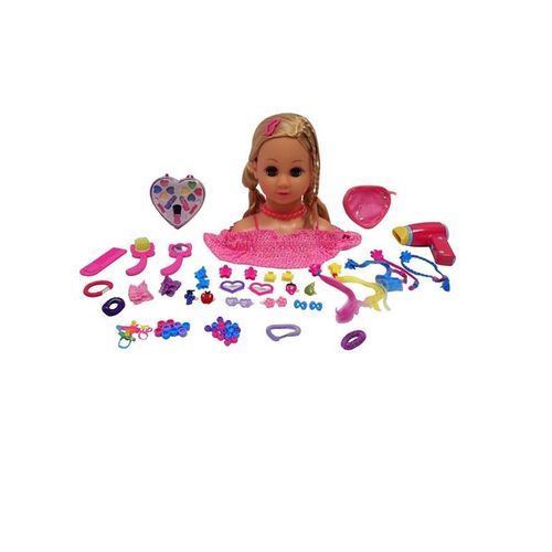 Happy Friend Make Up & Hairstyling Head Blond Hair B/O