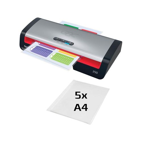 GBC 250 Büro A4-Laminiergerät bis 125 Mikron, 1 Minute Aufwärmzeit, 500mm/Min, 36 Sek. pro Blatt), laminieren in Fotoqualität
