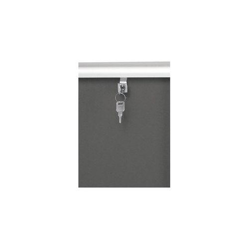Nobo enclosed bulletin board - 965 x 665 mm - grey
